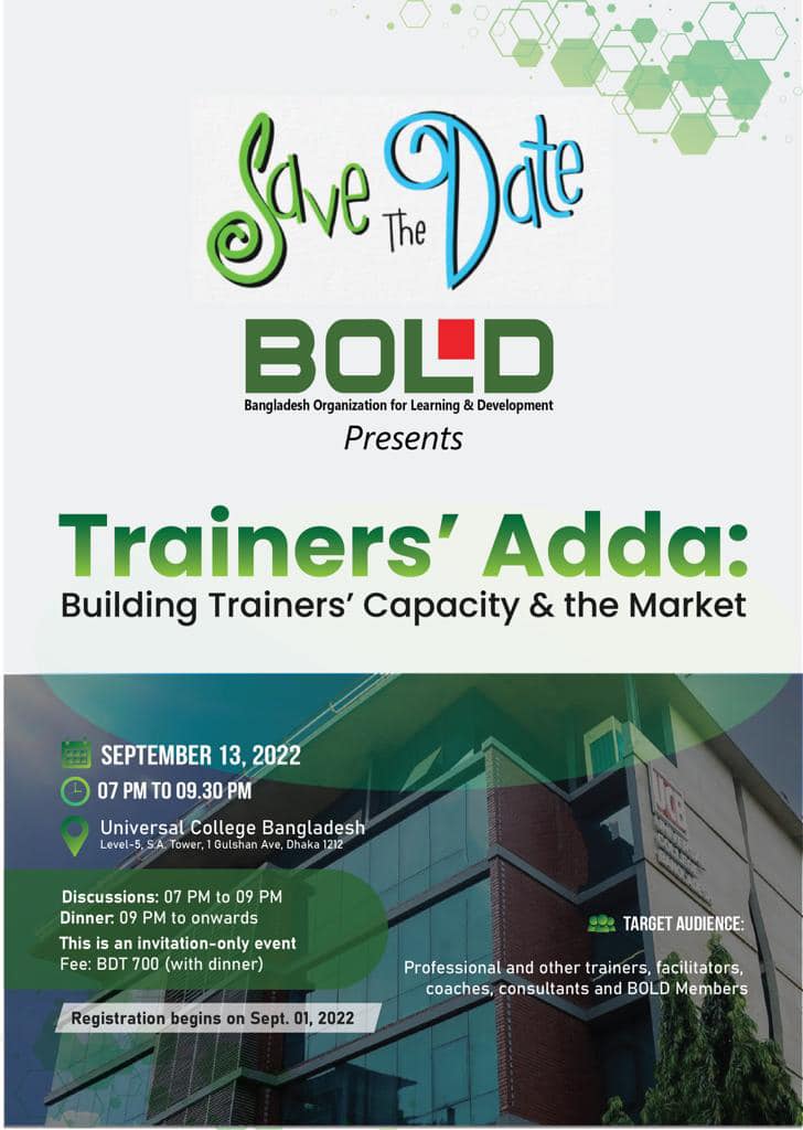 Trainers' Adda : Building Trainers' Capacity & the Market